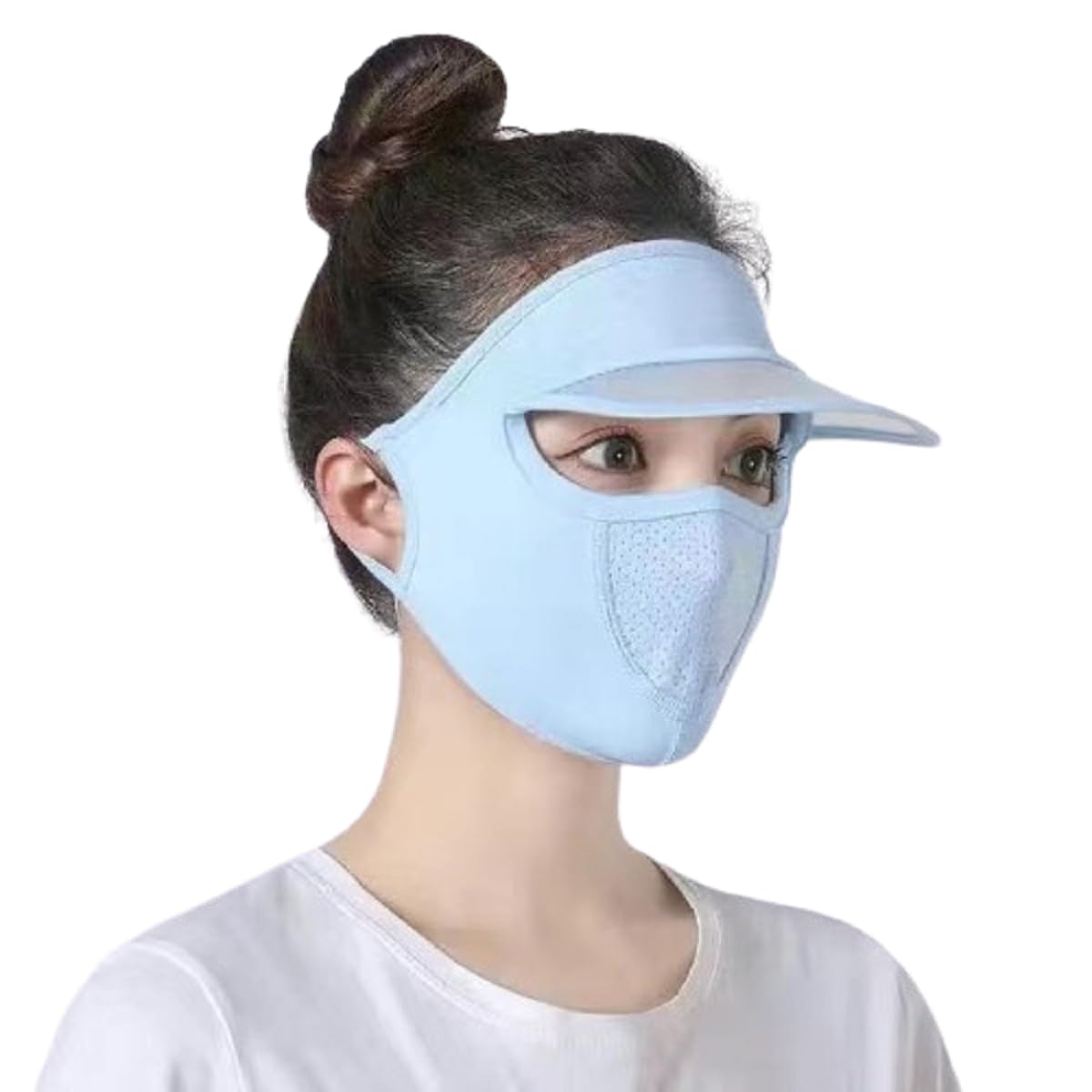 Hatanu Mall Breathable Face Cover Sun Protection Cap For Summer Outdoor Cycling Sun Protection Block Hat Protection Mask With Ca