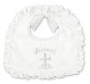 Bearington Baby Blessings Boys Christening and Baptism Bib, 10 x 10