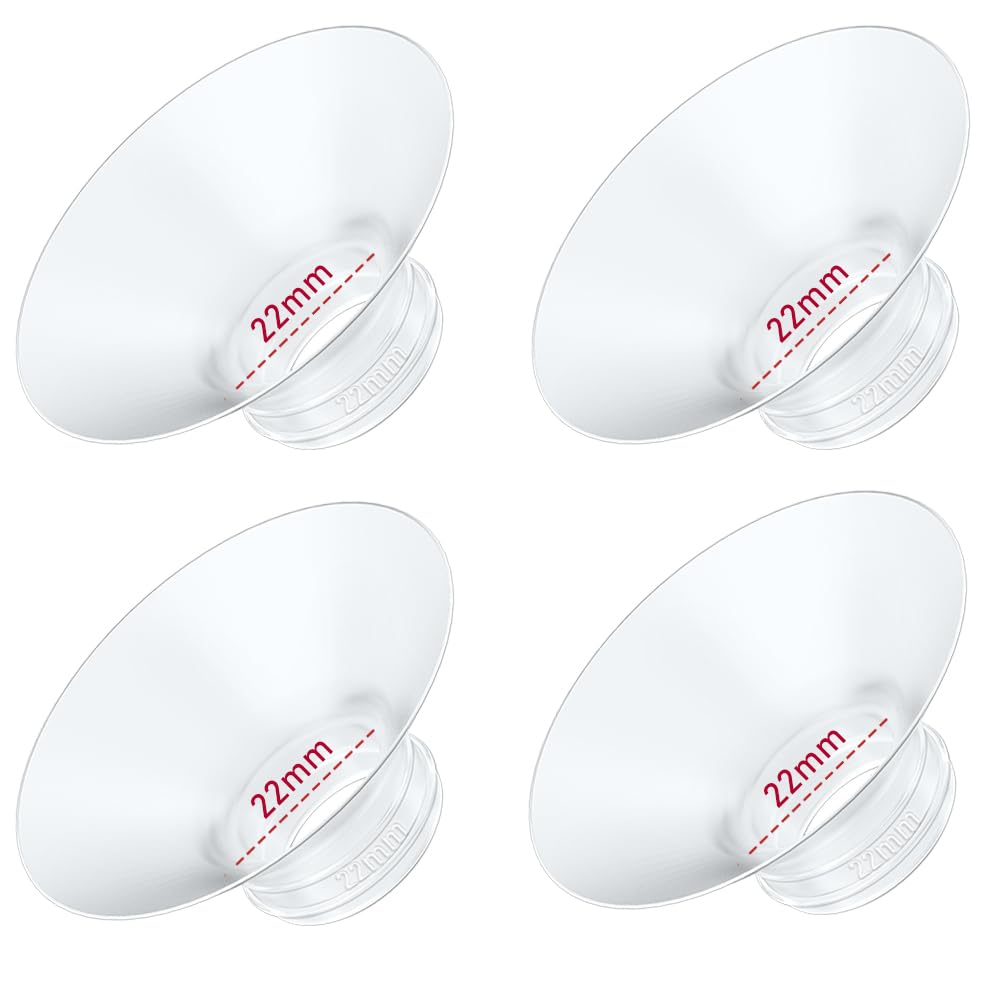 4PC Flange Insert 22mm Compatible with Momcozy M5/M6/M9/S12 Pro/V1 Pro/V1 Pro Breast Pump, Fit for Eufy/Elvie/Medela/Spectra/Lan