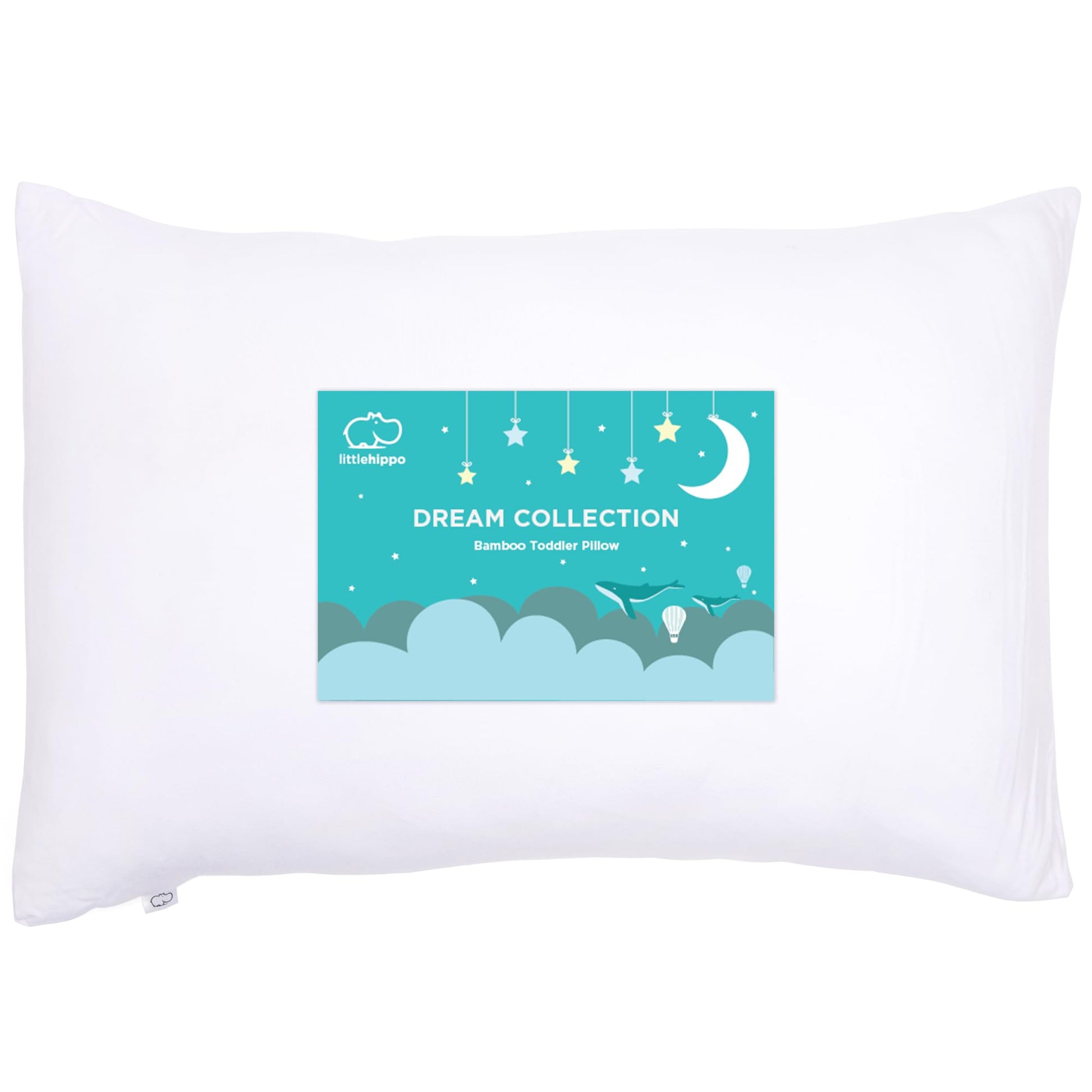 Littlehippo Toddler Pillow (13X18) With Bamboo Viscose Pillowcase - Hypoallergenic Toddler Pillow For Sleeping, Kids Pillow, Tra