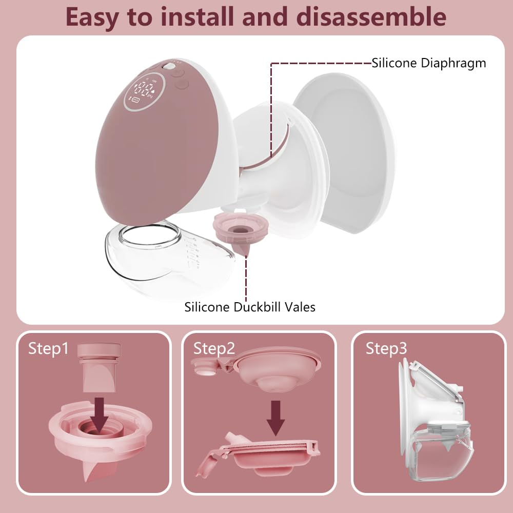 2Pcs Duckbill Valves And 2Pcs Silicone Diaphragms Compatible With Momcozy M9, Replace For Momcozy Mobile Flow M9 Breastfeeding P