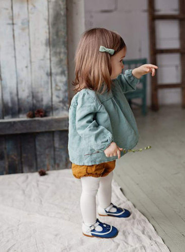 Baby Girls Tiny Hair Bow Clips, 10Pcs Boutique Fully Lined Hair Pins Mini Baby Barrettes Accessories For Infants Toddlers Fine H