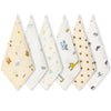 Norinori Baby Muslin Washcloths - Newborn Face Towel & Burp Cloths, 6 Pack Soft Absorbent Natural Cotton Wash Towel, 10'X10' B