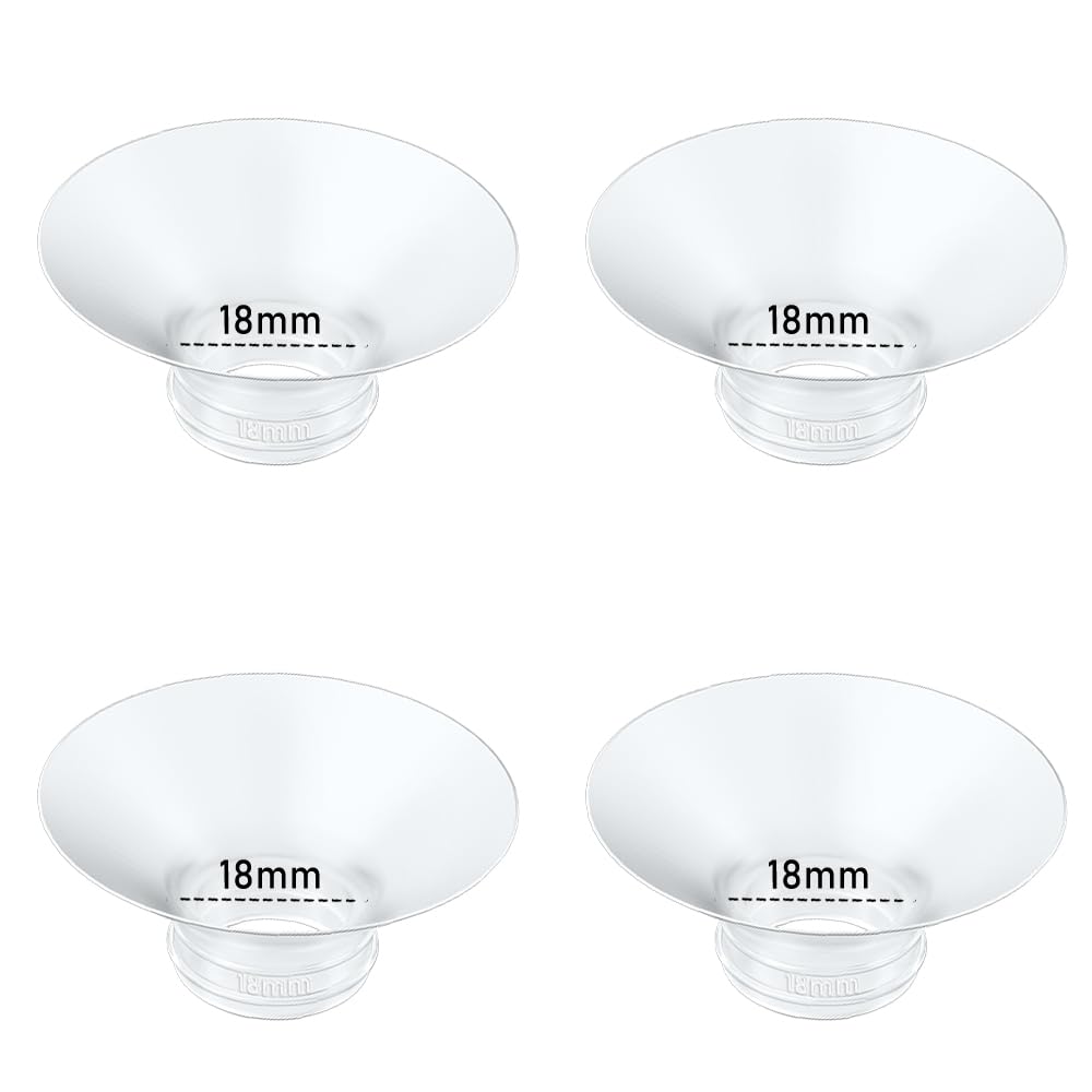 IVARONAL Flange Insert 4PCS 18mm Compatible with Momcozy M9/M6/M5/S12 Pro/V1 Pro/V2 pro, Spectra/Medela/Elvie/NCVI/TSRETE/eufy/L