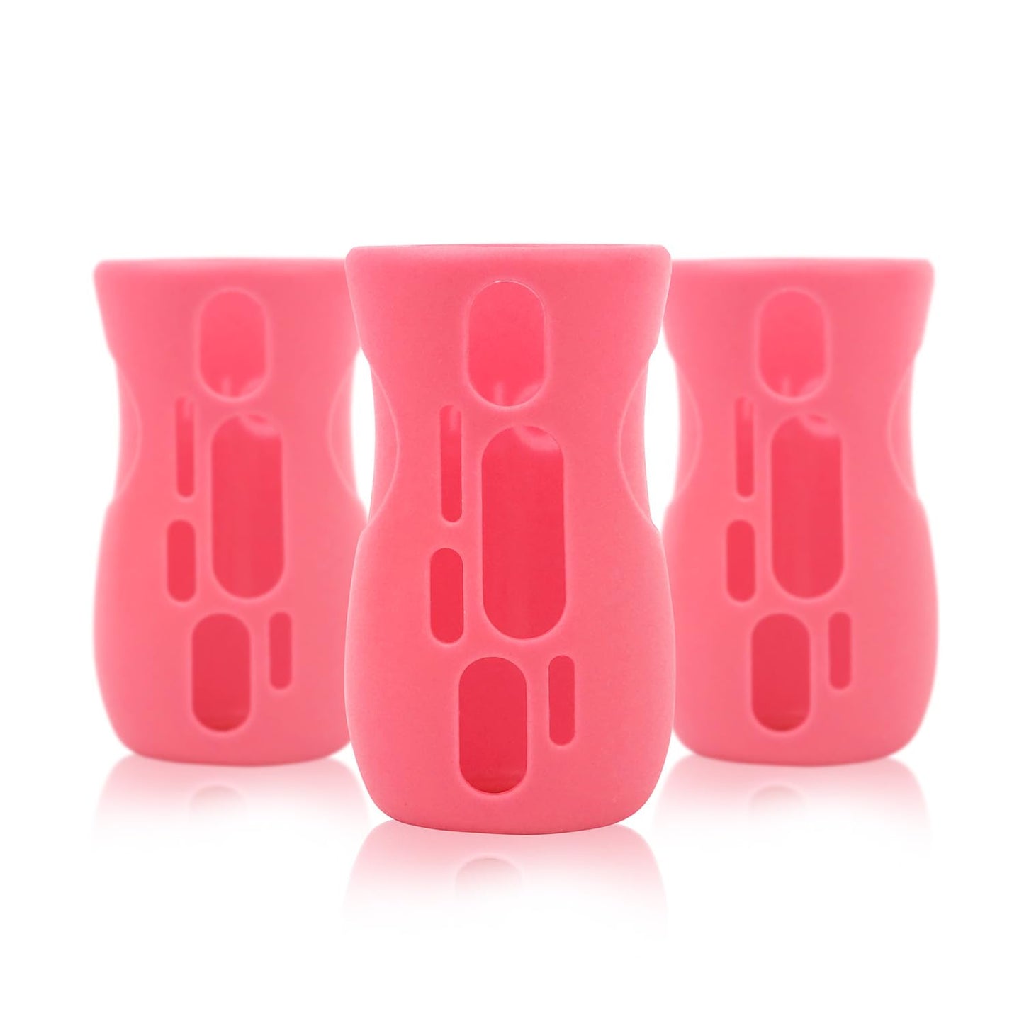 Olababy Silicone Sleeve For Avent Natural Glass Bottles (Pack Of 3) (8 Oz, Pink)