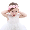 Fmeida Soft Pink Headbands For Baby Girls - Cute Flower Crown Hair Accessories