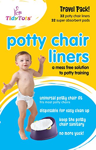 Tidytots Disposable Potty Chair Liners And Pads For Potty Training Toddlers Xl Combo Travel Refill Pack Of 32 Disposable Potty L