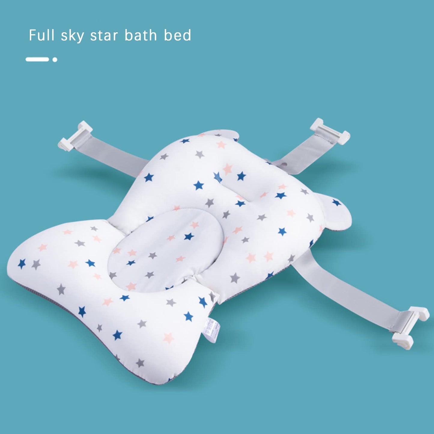 Baby Bath Cushion Pad Newborn Bathtub Mat Infant Bath Supporter Net Baby Bathtub Pillow Non-Slip Floating Bathing Tub Seat (Whit