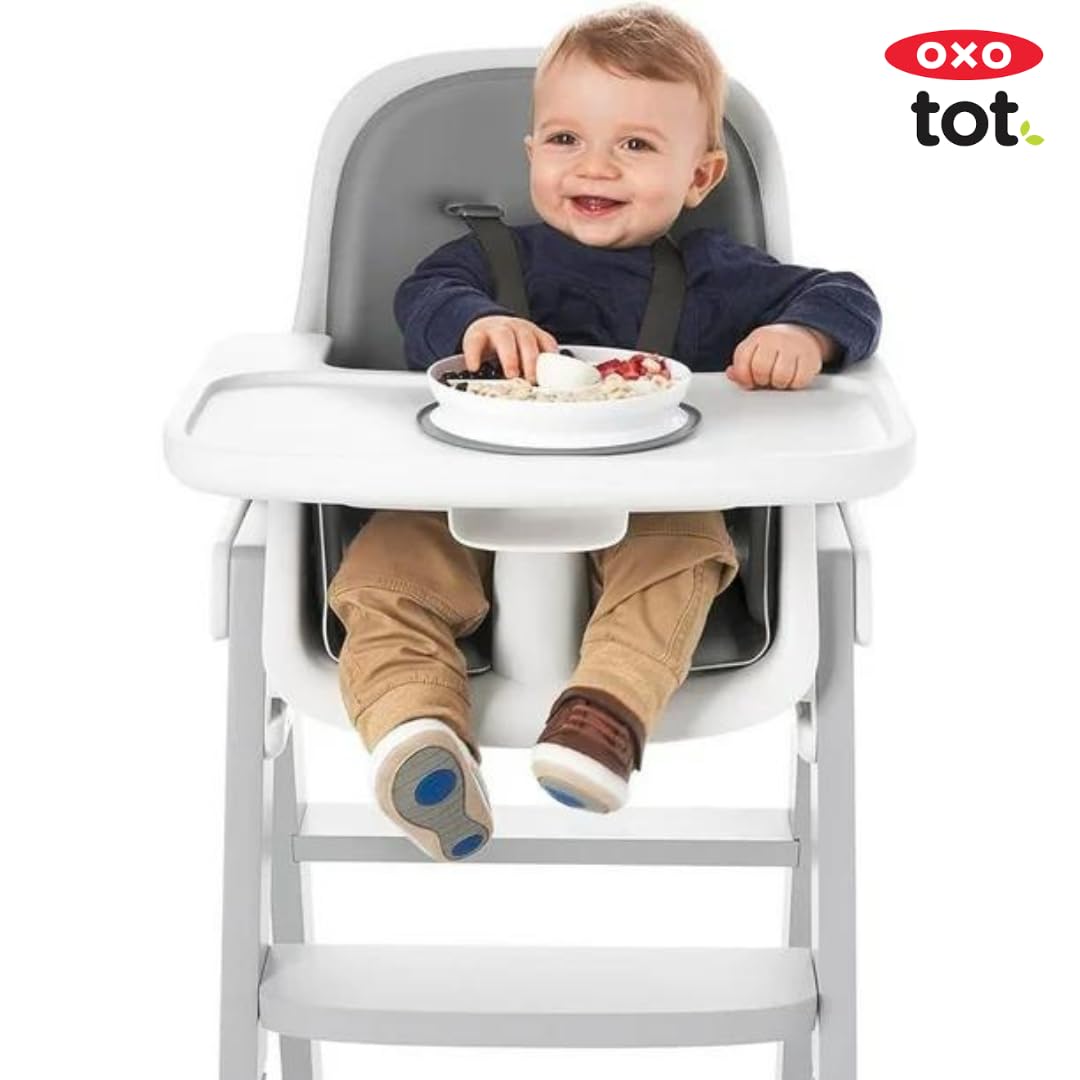 Oxo Tot Stick And Stay Suction Divided Plate - Blossom