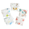 Syga Pack Of 5 Baby Napkin SixLayer Gauze 30 * 30 Printed Design Square Scarf Five Baby Small Square Scarf