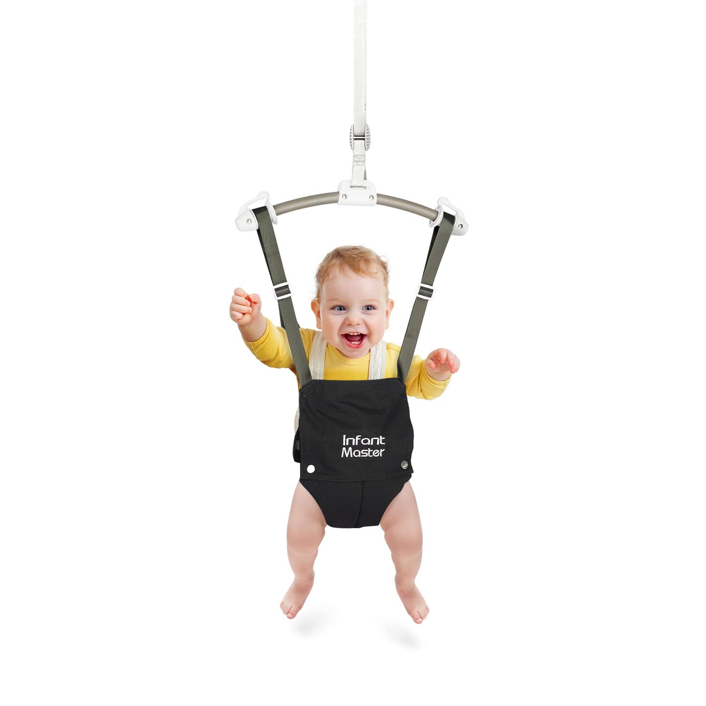 Infant Master Baby Doorway Jumpers, Sturdy Johnny Jumper Adjustable 10.8'-23.6' Strap, Soft Baby Johnny Bouncer W/Seat Bag, Pr