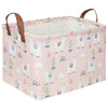 Fxolcshe Rectangular Pink Alpaca Basket,Collapsible Waterproof Nursery Laundry Basket,Toy Nursery, Kids Clothes Gift Basket With