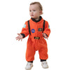 Ollull Baby Astronaut Costumes, Unisex Toddler Space Suit, Halloween Dress Up Romper Pilot Costume(Orange,18-24 Months)