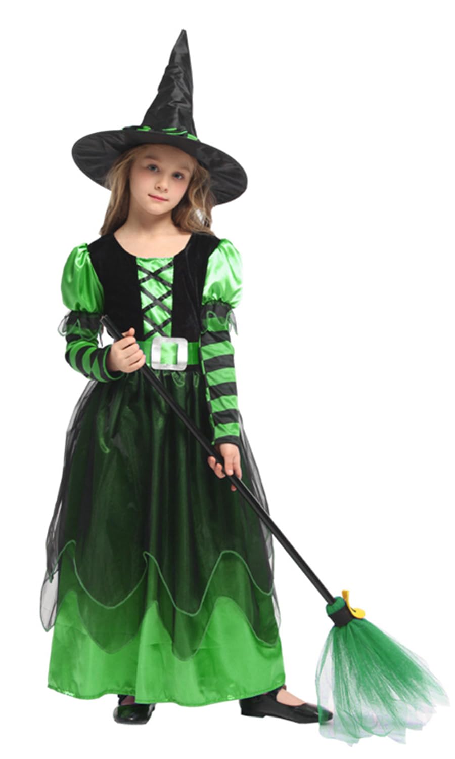 Narecte Halloween Costumes For Girls Halloween Costumes,Witch Costume For Girls Witch Costume,Kids Witch Costume Green L