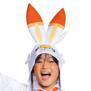 Scorbunny Pokemon Kids Costume, Official Pokemon Hooded Jumpsuit With Ears, Classic Size Medium (7-8) Multicolored