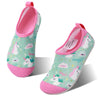 Hiitave Kids Water Shoes Non-Slip Quick Dry Swim Barefoot Beach Aqua Pool Socks For Boys & Girls Toddler Pink/Unicorn 3.5-4 M Us