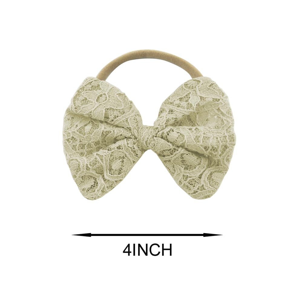 Bgfks Baby Girl Tutu Dress Elegant Lace Pom Pom Flutter Sleeve With Flower Headband Set(Cream,18 Months)