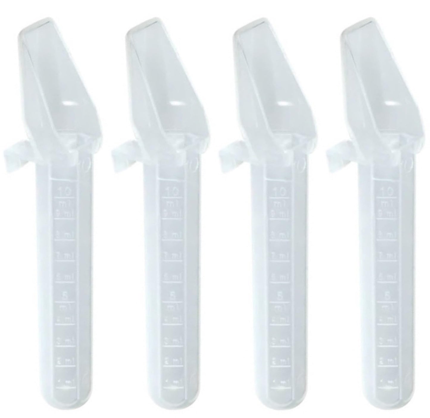 4 Pack Calibrated Medicine Spoon 2 TSP (10 ml) Plastic Oral Liquid Dose Medication Graduated Dispenser for Kids, Baby & Toddler