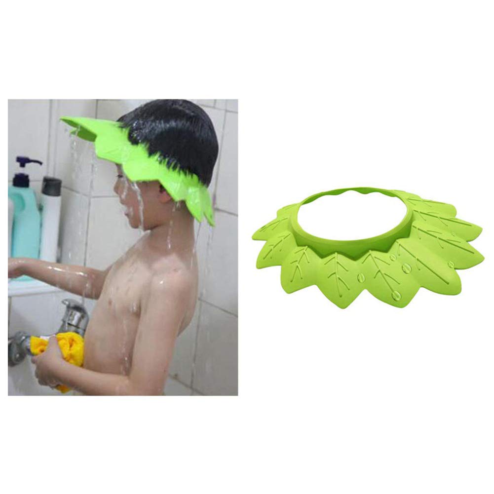 Baby Shower Cap, Soft Baby Bath Head Cap Leaf Shaped Elastic Bath Safety Hat Shower Visor Bathing Hat For Toddler Baby Kids Chil