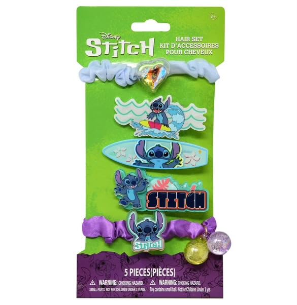 Disney Stitch 8 Piece Hair Accessories Set