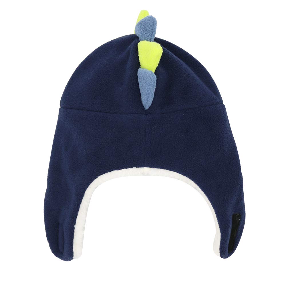 Baby Boy Sherpa Hats And Mittens Set Toddler Gloves Warm Fleece Winter Hat Baby Girl Dinosaur Navy 2-4T
