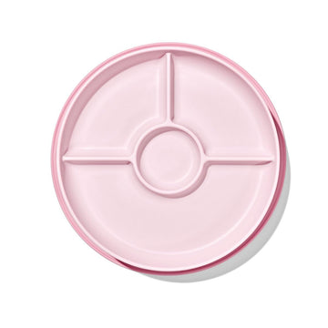 Oxo Tot Stick And Stay Suction Divided Plate - Blossom