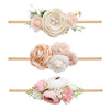 Bfnaagirl Baby Girl Headbands Nylon Flower Elastic Hairbands 3Pcs Hair Accessories Gift For Newborn Infant Toddlers
