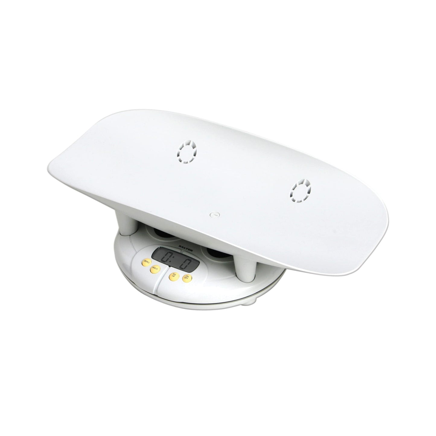 Salter Professional Electronic Baby And Toddler In One With Hold Function 44 Lb Capacity Digital Scale, 21.5 X 10', White