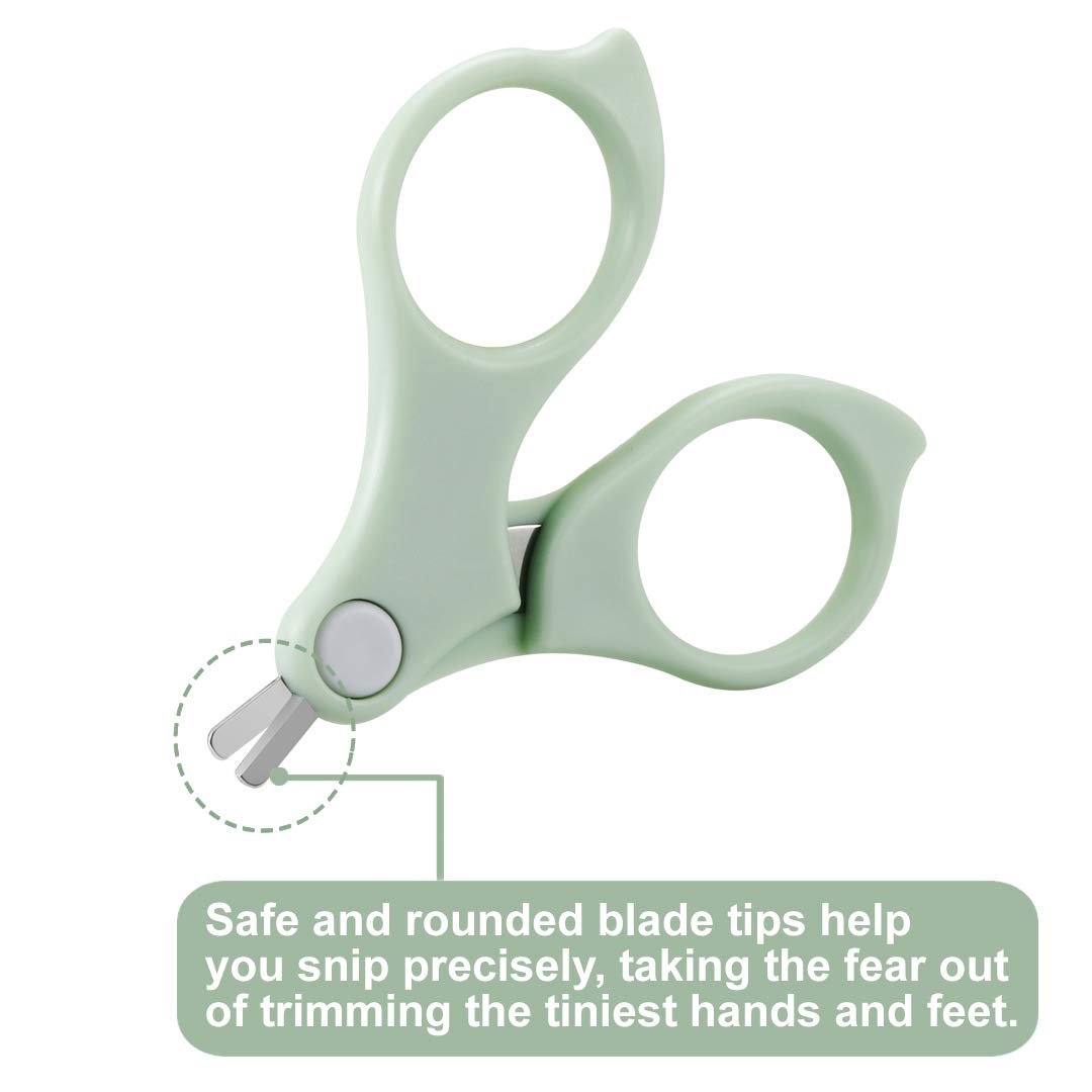 Pandaear Baby Nail Manicure Pedicure Grooming Care Kit (4 Pack)| Clippers Scissors File Tweezers | Newborn Infant Toddler Kids|1