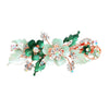 Juroicessry Green Flower Hair Clip With Rhinestone Butterfly, Small, Hair Securing And Decorative, Classic Style, For Women, Ele