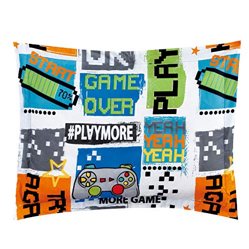 Sapphire Home 8 Piece Gamer Bedding Set Full, Bed In A Bag, Kids Comforter Set With Bed Sheets, Pillow Case, Toy Pillow, Toddler