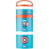 Whiskware Marvel Stackable Snack Containers for Babies, Kids, and Toddlers, 3 Stackable Snack Cups for School or Travel, Formula