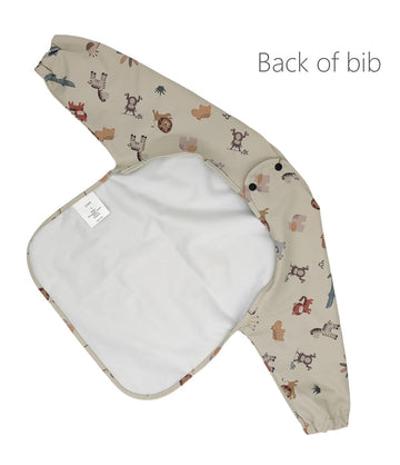 Gzmm Waterproof Baby Bibs,Infant Toddler Long Sleeve Feeding Bib With Food Catcher,Easy Clean & Washable(Cartoon Animal)