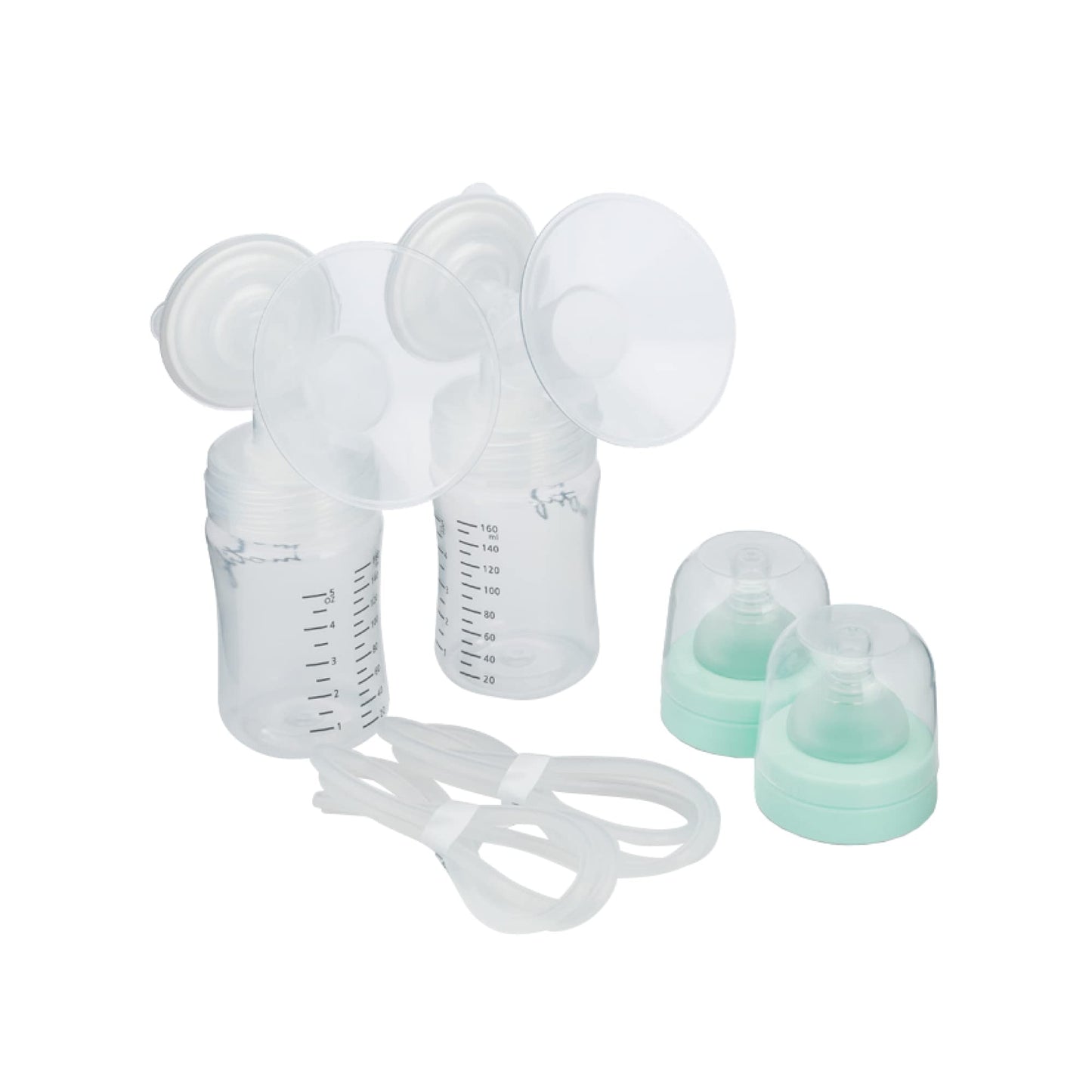 Motif Medical Luna Double Breast Pump Replacement Parts - Breast Pump Parts W/Bottles, Nipples, Tubing, Valves, Breast Shields (