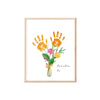 Poranlem Baby Handprint Craft Art DIY Floral Bouquet Kids Birthday Activity Children Keepsake Wall Art Print Flowers Painting Gi