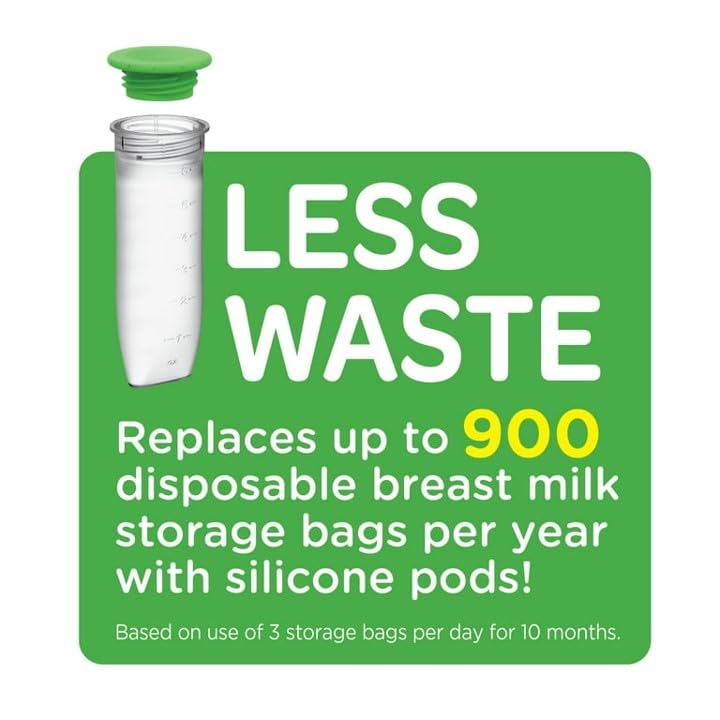 Playtex Baby Nurser Bottle Set With Reusable Silicone Pods, 2X8 Oz Bottles, 4X6 Oz Silicone Pods, 2 Breast Pump Adapters - Anti-