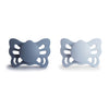 FRIGG Butterfly Anatomical SilkySoft Silicone Baby Pacifier | Made in Denmark | BPA-Free (Slate/Powder Blue, 0-6 Months)