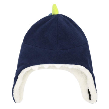 Baby Boy Sherpa Hats And Mittens Set Toddler Gloves Warm Fleece Winter Hat Baby Girl Dinosaur Navy 2-4T