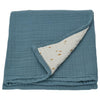 stoRk The GULDVVARE Series, 100% Cotton, Soft and Thick, for Newborns (Blanket, Blue/White Dotted, 80x100 cm)