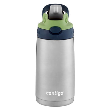 Contigo Kids Straw Stainless Steel Water Bottle With Autospout Lid, 13Oz.