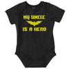 Brisco Brands My Uncle Is A Hero Superhero Bat Baby Romper Boys Or Girls