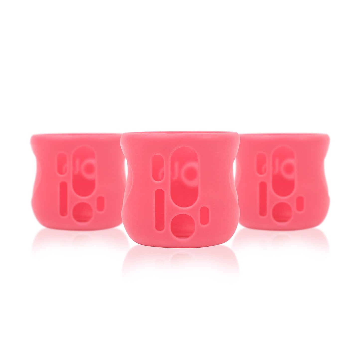 Olababy Silicone Sleeve For Avent Natural Glass Bottles (Pack Of 3) (4 Oz, Pink)