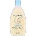 Aveeno Baby Wash & Shampoo, Lightly Scented 12 Oz (3 Pack)