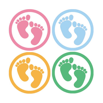 Baby Shower,Birthday Party Favor Stickers,Thank You For Celebrating Stickers,1.5 Inch Baby Footprint Envelope Seals For Invitati