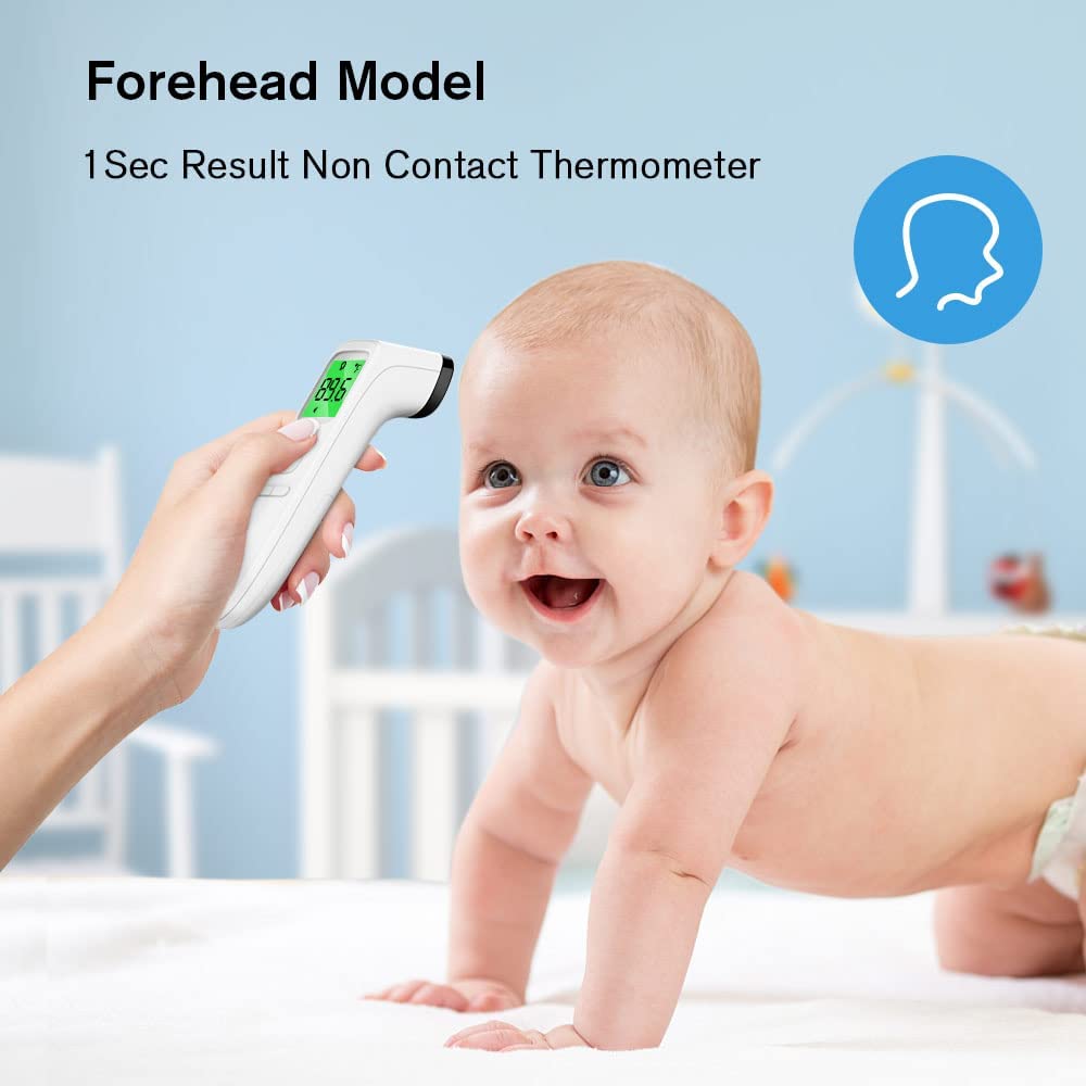 Anmeate No-Touch Forehead Thermometer For Adults, Infrared Digital Thermometer For Kids, Touchless Baby Thermometer, Accurate Re