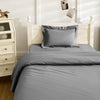 NookZuzu 3 Piece Toddler Sheet Set,Dark Grey Basics Bed Sheet Set for Toddler,Microfiber 3-Piece Sheet Set Soft Breathable Crib