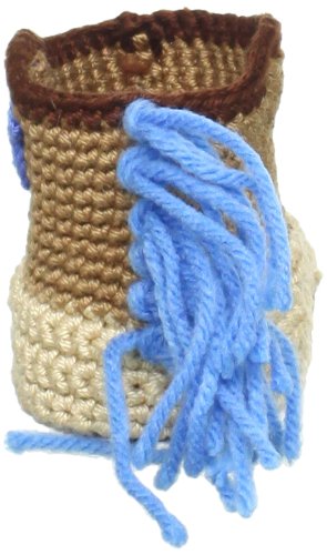 Jefferies Socks Baby-Boys Newborn Cowboy Boot Bootie, Khaki, Newborn