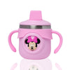 angaakar Stainless Steel Sipper Bottle with Straw 260ml (Pink)