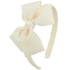 7Rainbows Cute Ivory Bow Headband for Girls Toddlers.