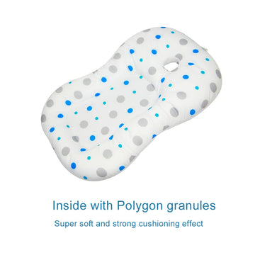 Baby Bath Mat, Kakiblin Bathtub Baby Bath Cushion Soft Anti-Slip Bath Pad 0-6 Month Toddler Bath Pillow (Spot)